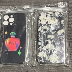 Poison Skull iPhone 14 Pro Max Case - Black